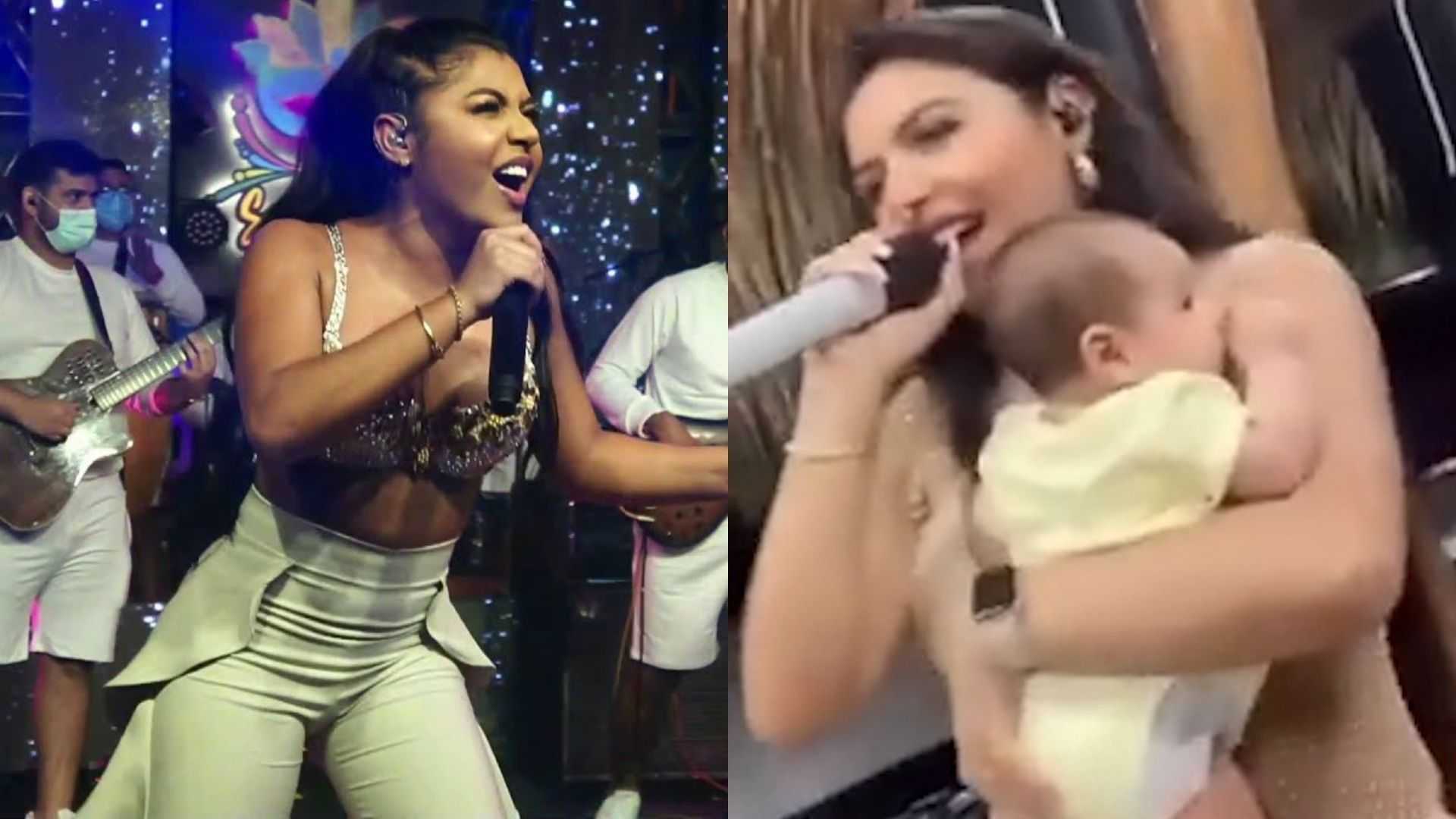 Duras críticas contra la cantante Natalia Curvelo por cantar en ropa  interior y con su bebé - CTV Barranquilla